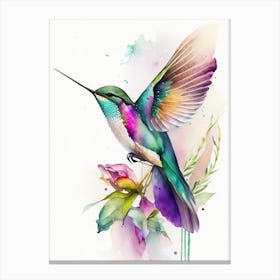 Berylline Hummingbird Cute Neon 2 Canvas Print