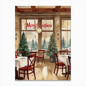 Christmas Dining Room 1 Canvas Print