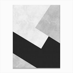 Black and gray geometry 3 Canvas Print
