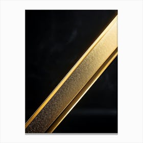 Bright Gold Metallic Border Encompassing A Frame Smooth Texture Contrasts Against Dark Background (4) Canvas Print