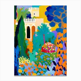 Gardens Of Alhambra, 1, Spain Abstract Still Life Canvas Print