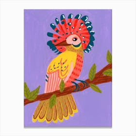 Big Hair Bird Canvas Print