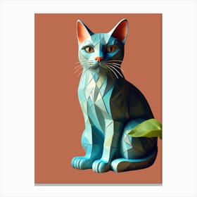 Polygonal Cat Canvas Print