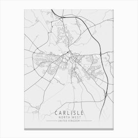 Carlisle North West United Kingdom Map Canvas Print