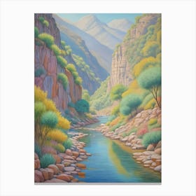 River Valley In Colour Canvas Print