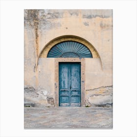 Blue Door in Napoli, Italy | Colorful Travel Photography Canvas Print