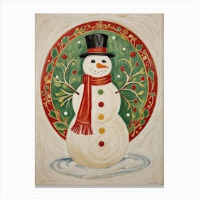 Snowman Magic Canvas Print