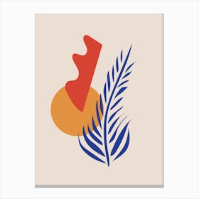 Palm Leaf Geometric Art Print Canvas Print