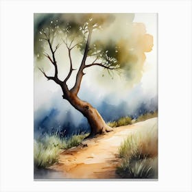 Watercolor Of A Tree 4 Canvas Print