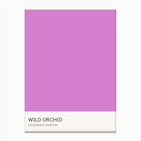 Wild Orchid Colour Block Poster Canvas Print