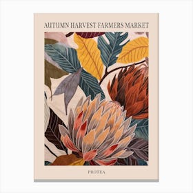 Fall Botanicals Protea 1 Poster Canvas Print