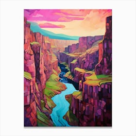 Palouse Falls State Park Retro Park 5 Canvas Print