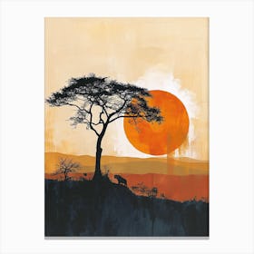 Africa Boho Art; The Sun Canvas Print