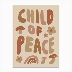 Child of Peace Boho Cottagecore Nursery Kids Room Canvas Print