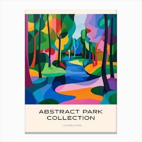 Abstract Park Collection Poster Vondelpark Amsterdam 4 Canvas Print