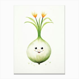 Friendly Kids Onion Canvas Print