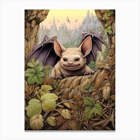 Lesser Bulldog Bat Painting 1 Canvas Print