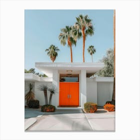 Orange Door In Palm Springs 1 Canvas Print