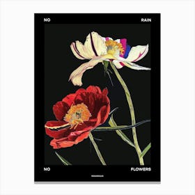 No Rain No Flowers Poster Ranunculus 2 Canvas Print