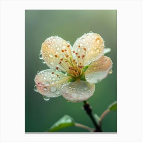 Flower With Water Droplets 3 Canvas Print