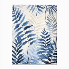 Blue Ferns 2 Canvas Print