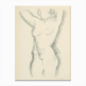 Standing Female Nude, Mikuláš Galanda Canvas Print