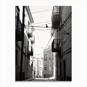 Lisbon, Portugal, Photography In Black And White 3 Canvas Print