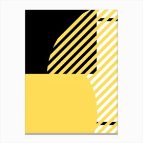 Abstract Yellow And Black Canvas Print