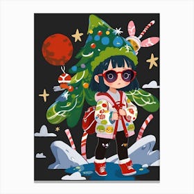 Christmas Girl Canvas Print