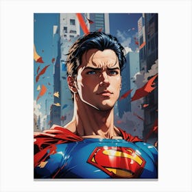 Superman Print Canvas Print