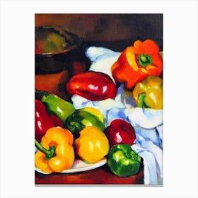 Bell Pepper 3 Cezanne Style vegetable Canvas Print