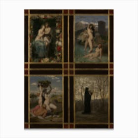 The Four Seasons (1850) – Jean Léon Gérôme (French, 1824 1904) Canvas Print