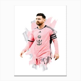 Messi Inter Miami Painting Canvas Print