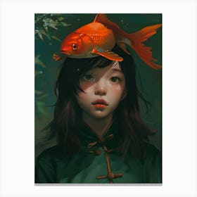 Goldfish Girl Canvas Print