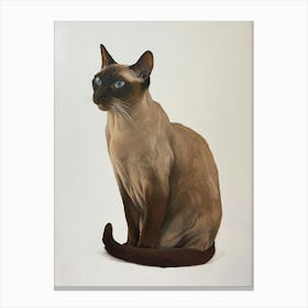 Burmese Cat Painting 1 Canvas Print