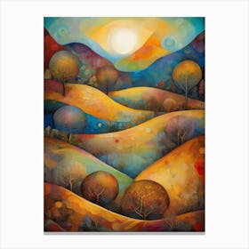 Sunset In The Hills Canvas Print