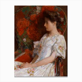 The Victorian Chair, Frederick Childe Hassam Canvas Print