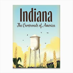 Indiana The Crossroads of America Canvas Print