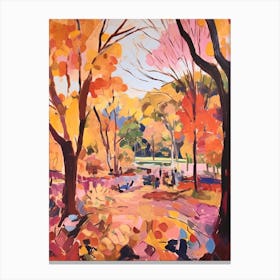 Autumn Gardens Painting Royal Botanic Garden Sydney 1 Canvas Print