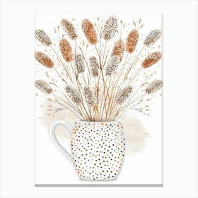 Autumn Flowers In A Mug Canvas Print