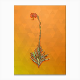 Vintage Scarlet Martagon Lily Botanical Art on Tangelo n.1130 Canvas Print