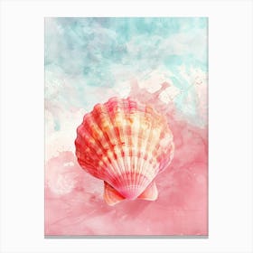 Watercolor Sea Shell Canvas Print