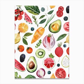 Fruits and vegetables Canvas Print