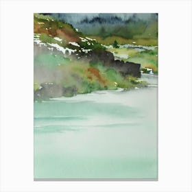 Thingvellir National Park Iceland Water Colour Poster Canvas Print