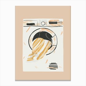 Illustration Of A Washing Machine 4 Canvas Print