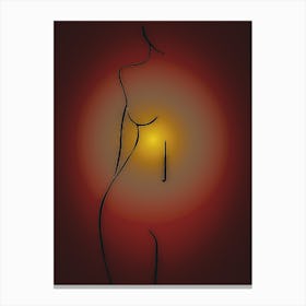 Woman With A Light Canvas Print