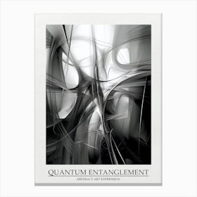 Quantum Entanglement Abstract Black And White 4 Poster Canvas Print