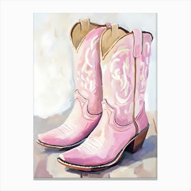 Pink Cowboy Boots 3 Canvas Print