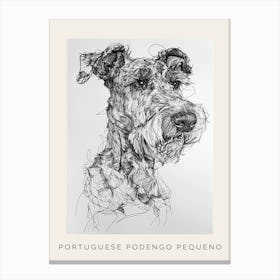 Portuguese Podengo Pequeno Dog Poster 2 Canvas Print