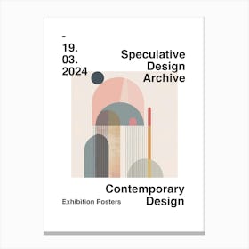Speculative Design Archive Abstract Poster 26 Canvas Print